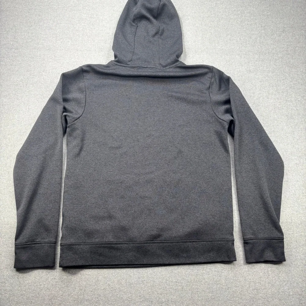 The North‎ Face Hoodie Mens Small Gray Blue Logo Spellout Pullover Sweatshirt